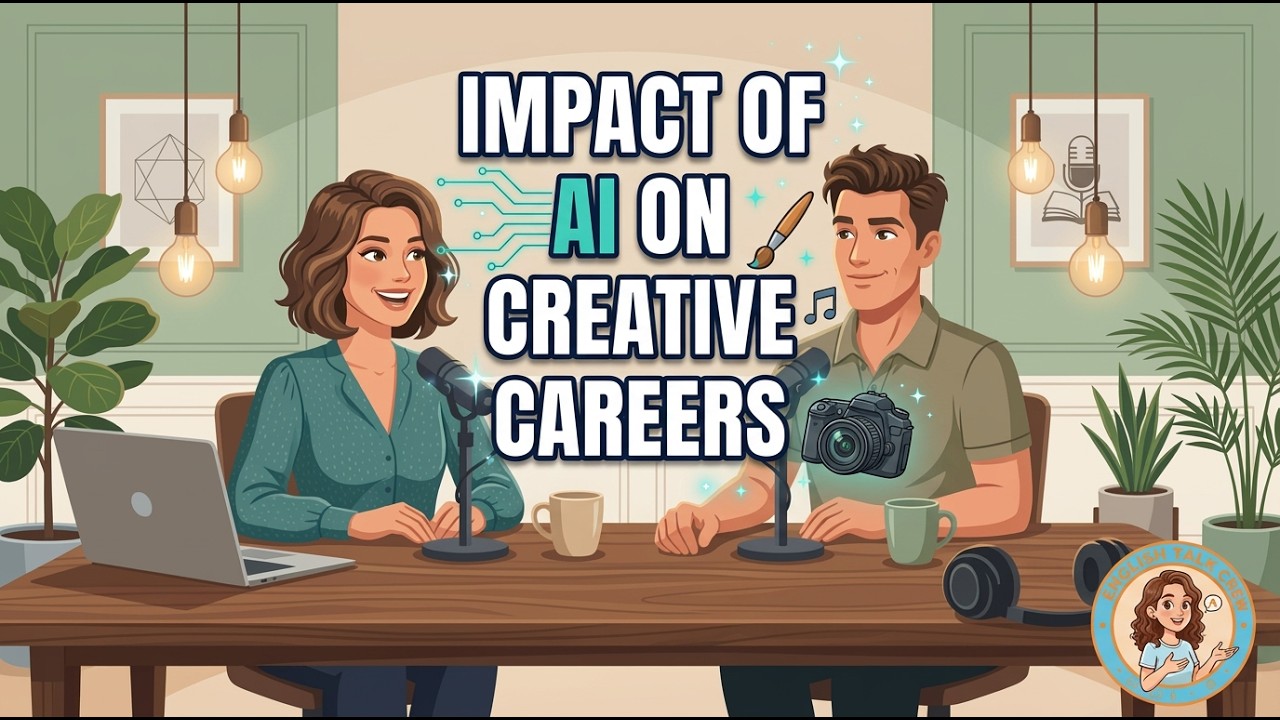 Daily English Conversation Podcast | DEBATING THE IMPACT OF AI ON CREATIVE CAREERS