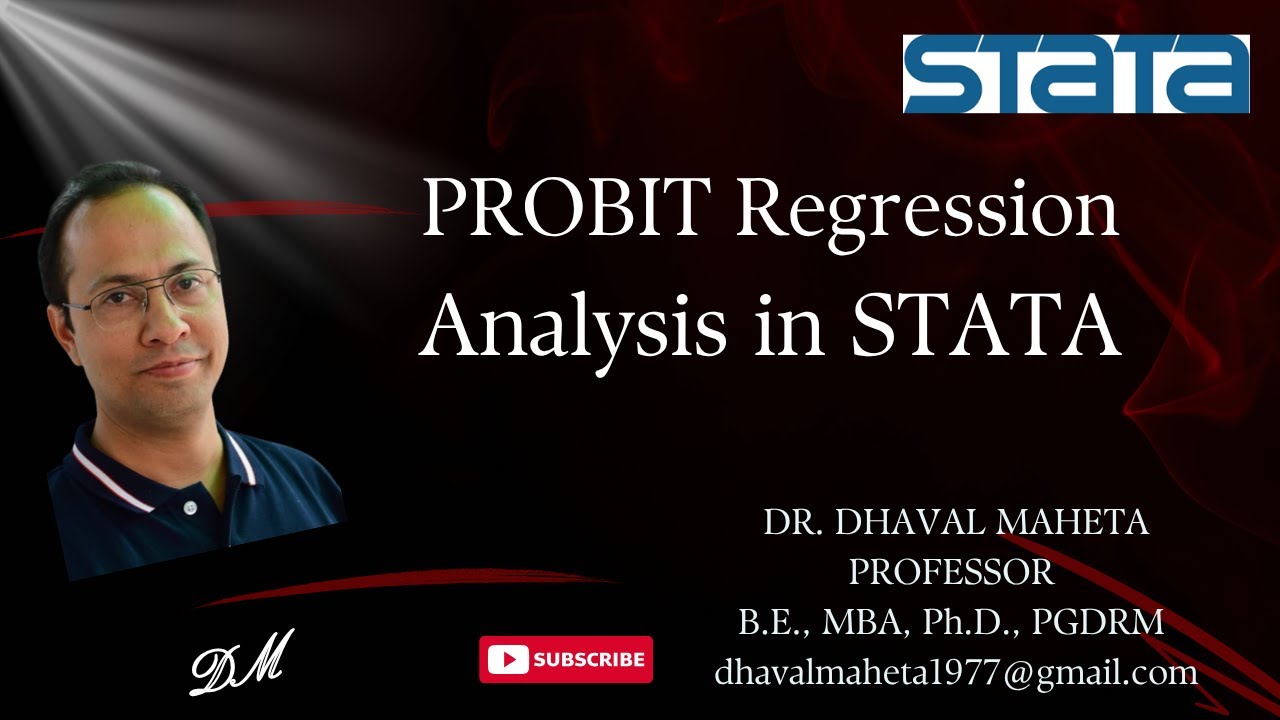 52. Пробит-регрессионный анализ в STATA || Доктор Дхавал Махета