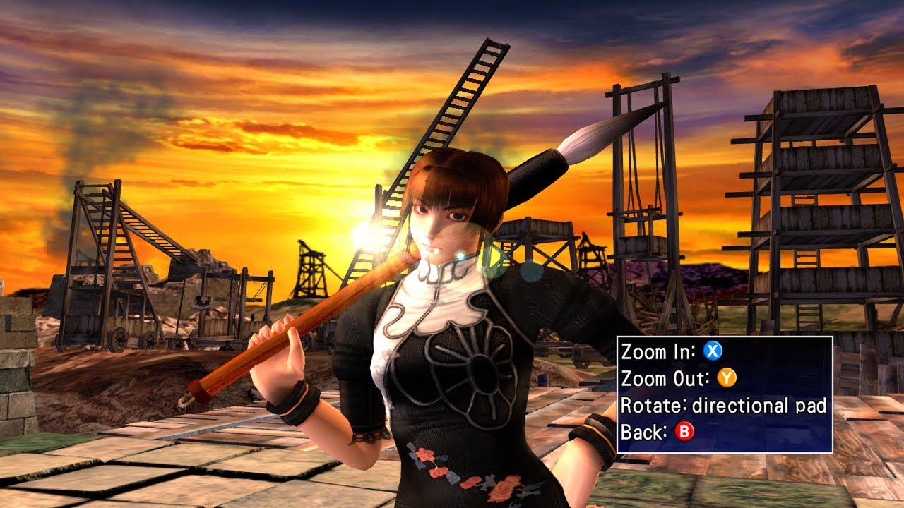 Soulcalibur II HD - 5 Round Extra Arcade with Xianghua using Calligraphy Brush (Joke Weapon)