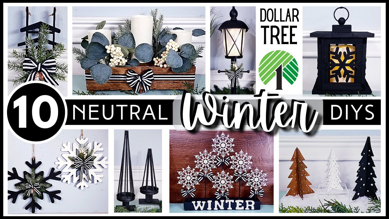 TOP 10 BEST High-End DOLLAR TREE Neutral WINTER Decor DIY Ideas | WOW Holiday & Christmas DIYs 2022