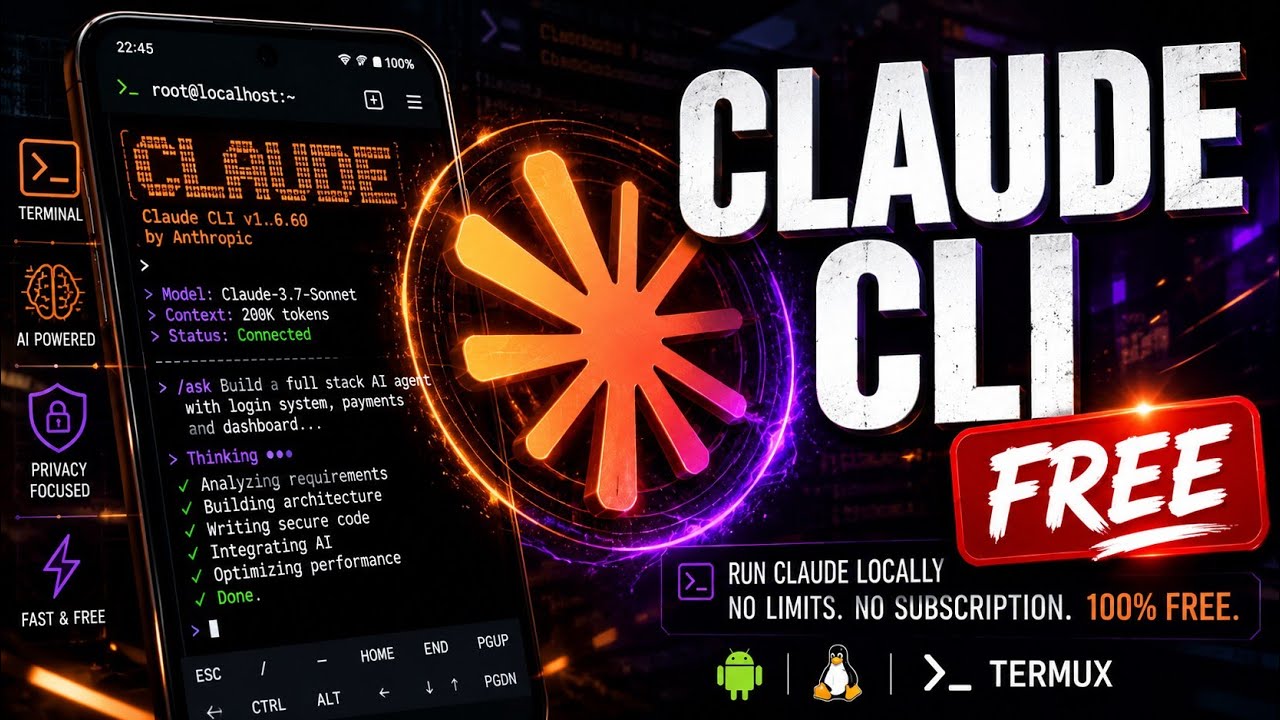 Развертывание Claude Code CLI на Android БЕСПЛАТНО (настройка Termux без root-прав)