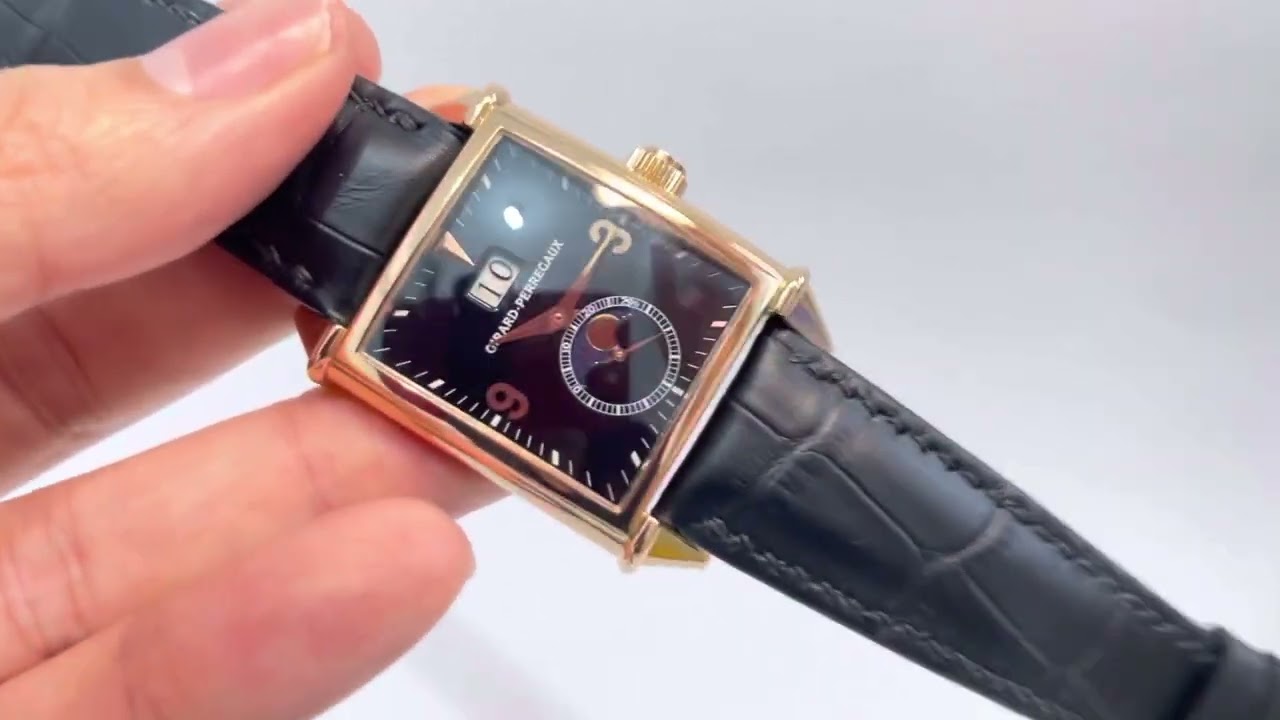 極美的大日曆月相18K RG GIRARD PERREGAUX VINTAGE 1945 bigdate moon phase￼