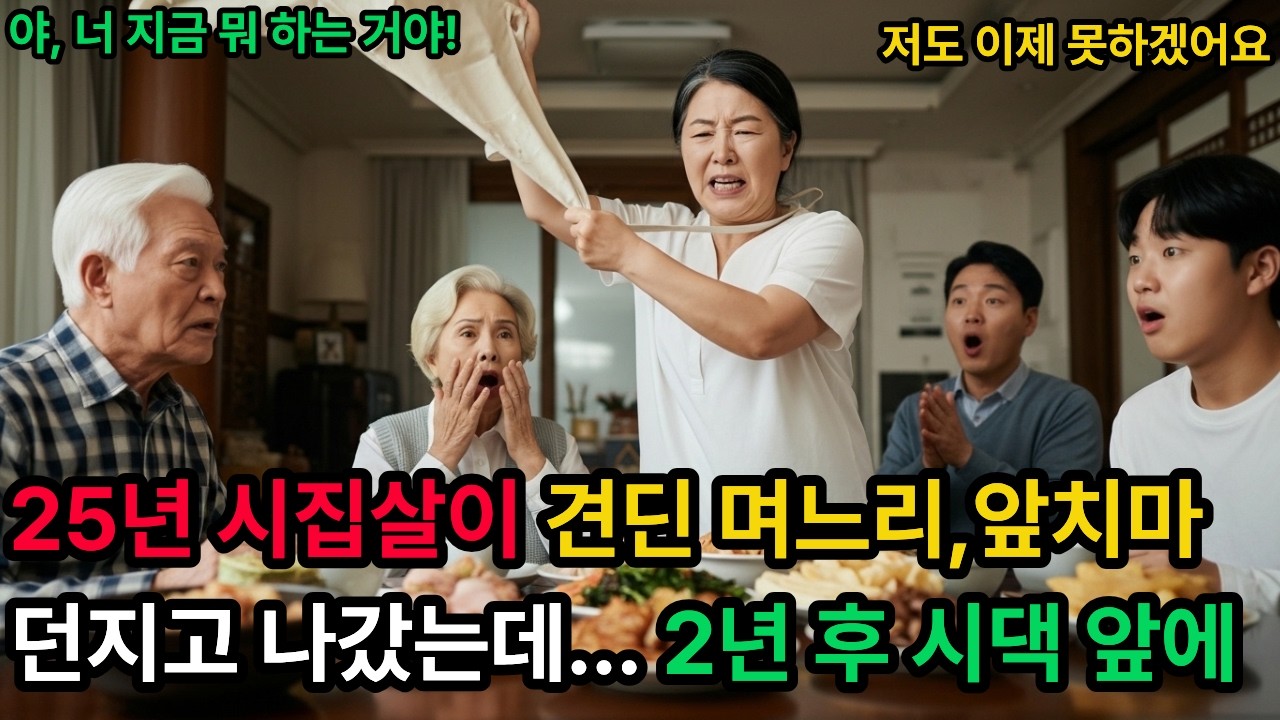 25년 시집살이 견딘 며느리,앞치마  집어  던지고 나갔는데... 2년 후 시댁 앞에 나타났다. #사연라디오 #감동사연 #인생사연 #라디오사연