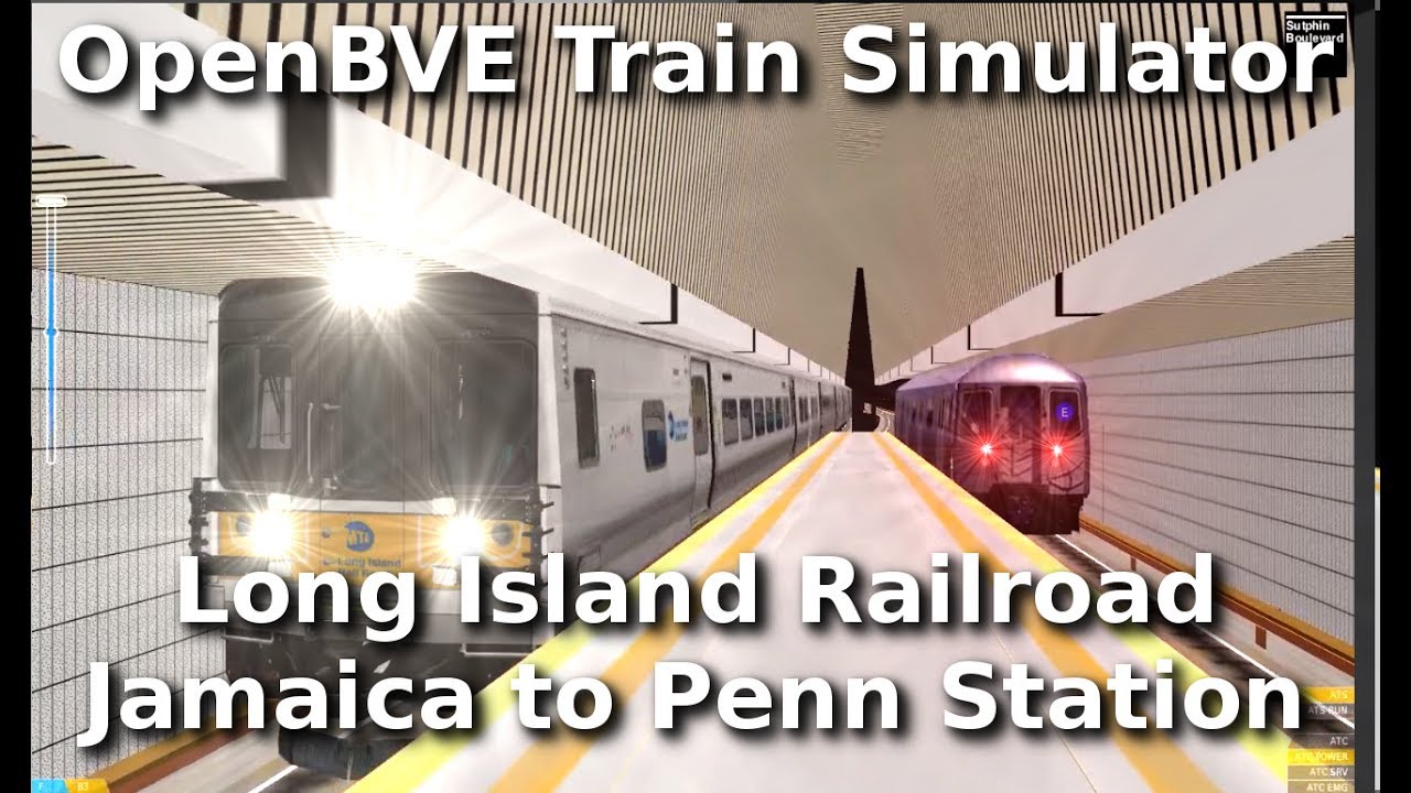 OpenBVE ►Long Island Railroad Train to Penn Station!◀ (M7) (Amtrak Repairs!) (Via the E Line!)