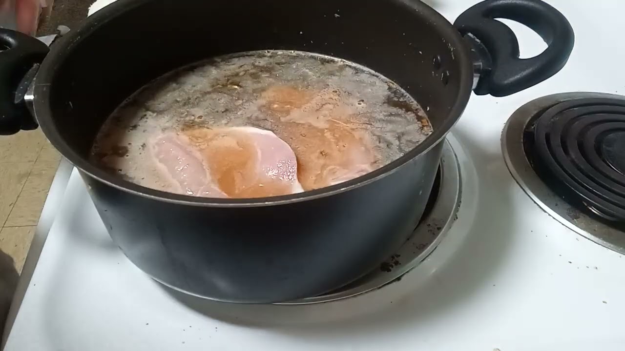Pork Chops and seasoned collard greens
