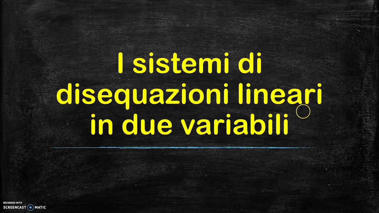 #3-Sistemi di disequazioni lineari in 2 variabili