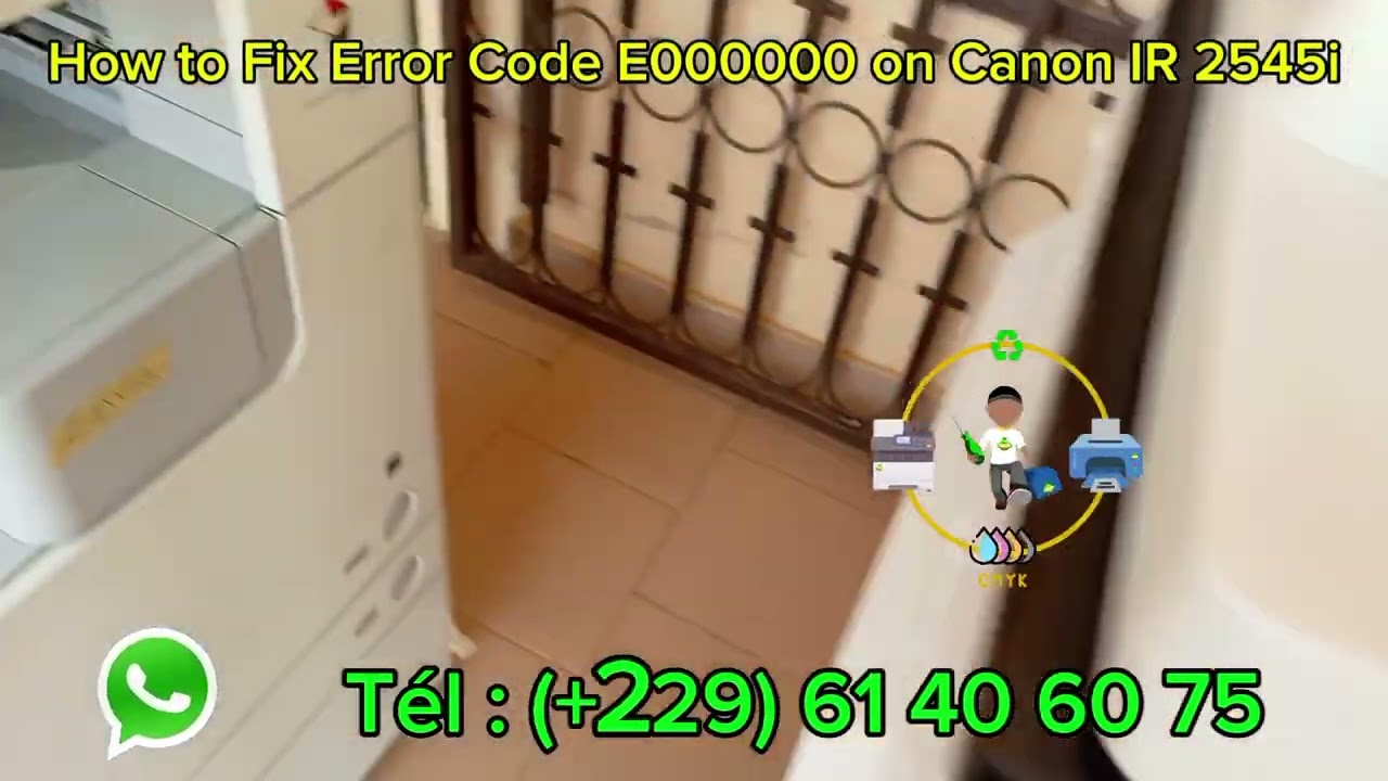 How to Fix Error Code E000000 on Canon IR 2545i by Mr. OTEC