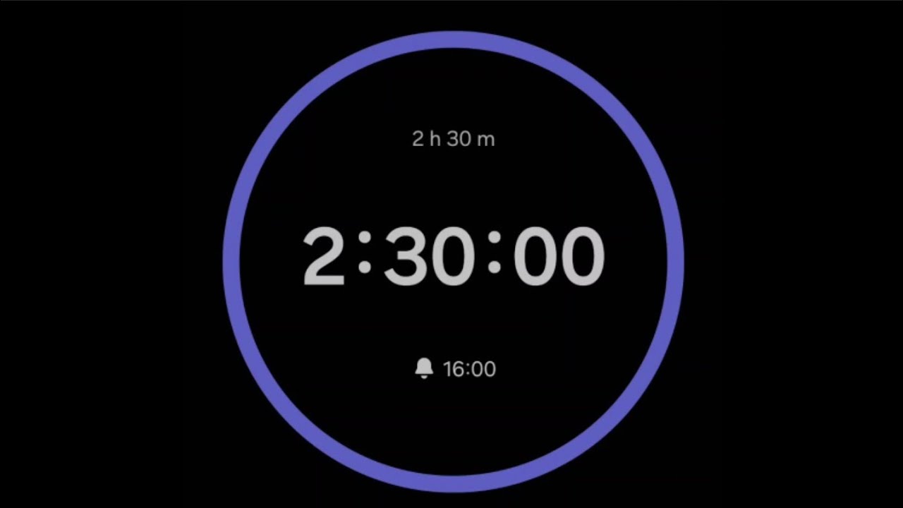 2 hour 30 minutes Timer With no music 