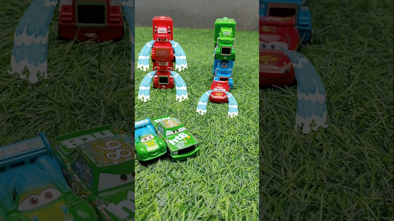 Lightning McQueen Or Chick Hicks? McQueen Container Truck #toys #pixarcars #truck #mcqueen #cars
