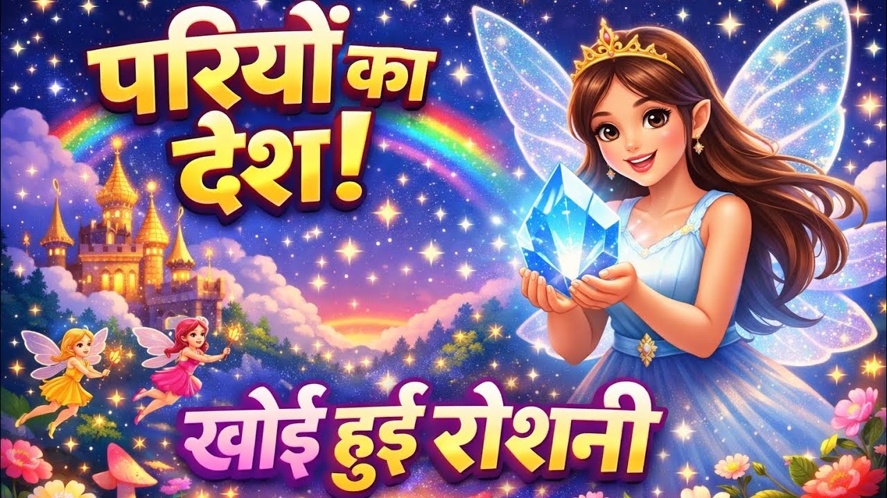 परियों का देश और खोई हुई रोशनी 🧚‍♀️✨ | Magical Fairy Story in Hindi |@KahaniKidzio 