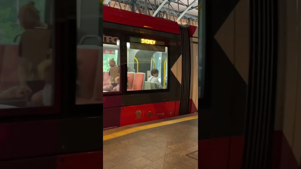 Sydney tram arriving Central Station NSW Australia March 25 2023