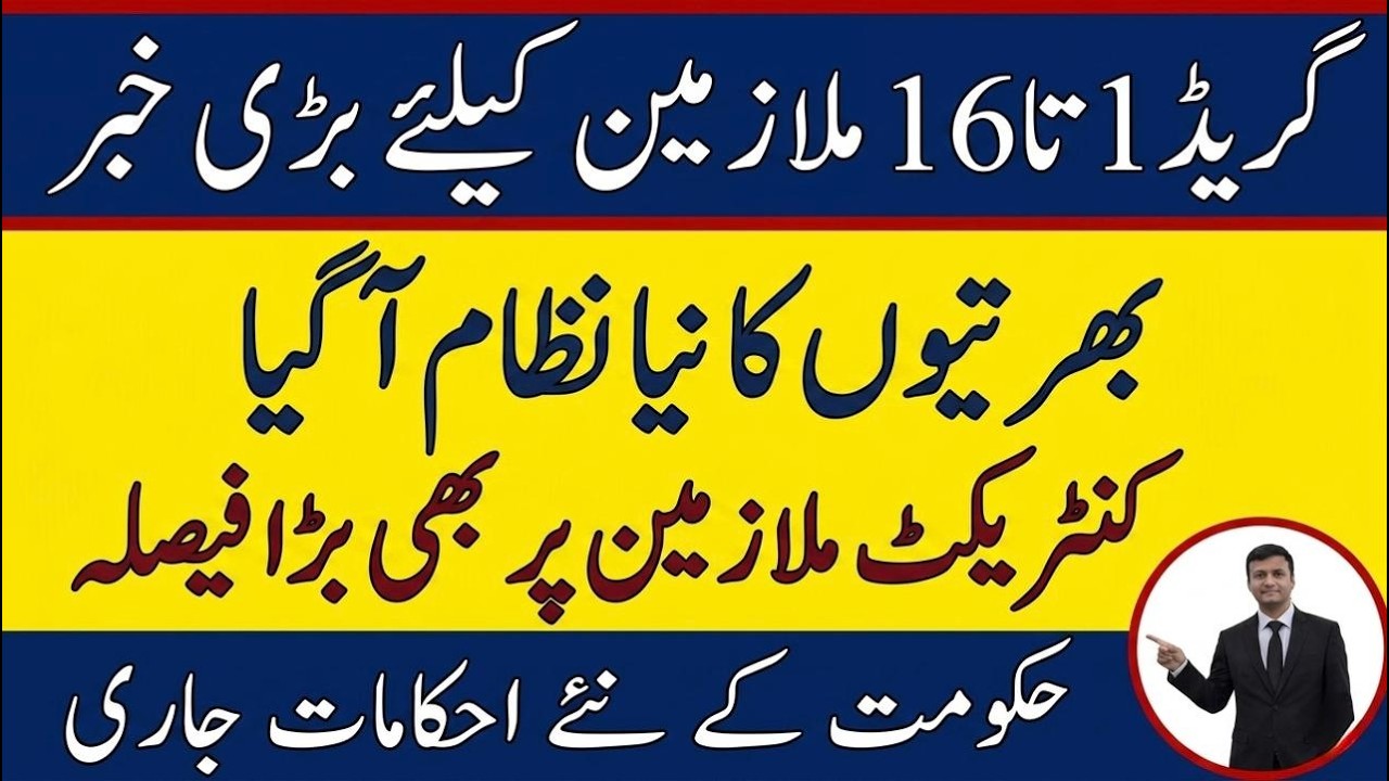 Big Update for Govt Employees | New Recruitment Policy for Grade 1&ndash;16 Jobs in Pakistan