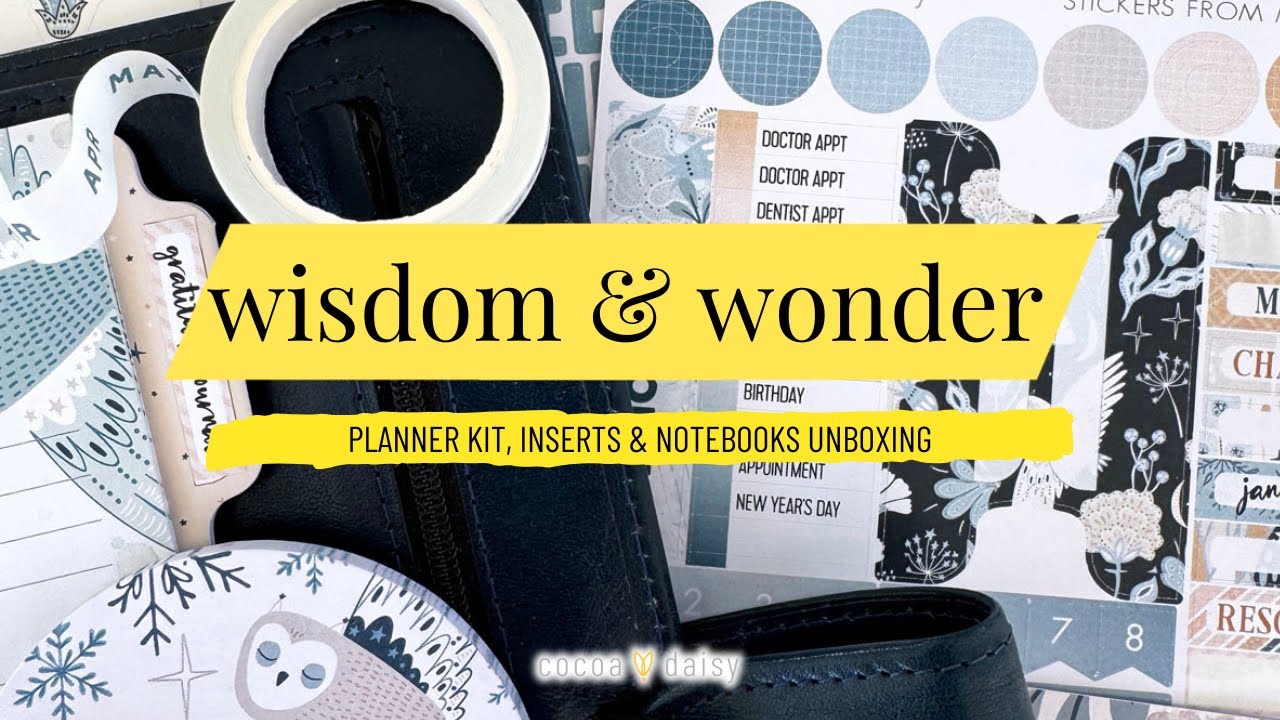What's inside the January 2026 Wisdom & Wonder Planner Kits?