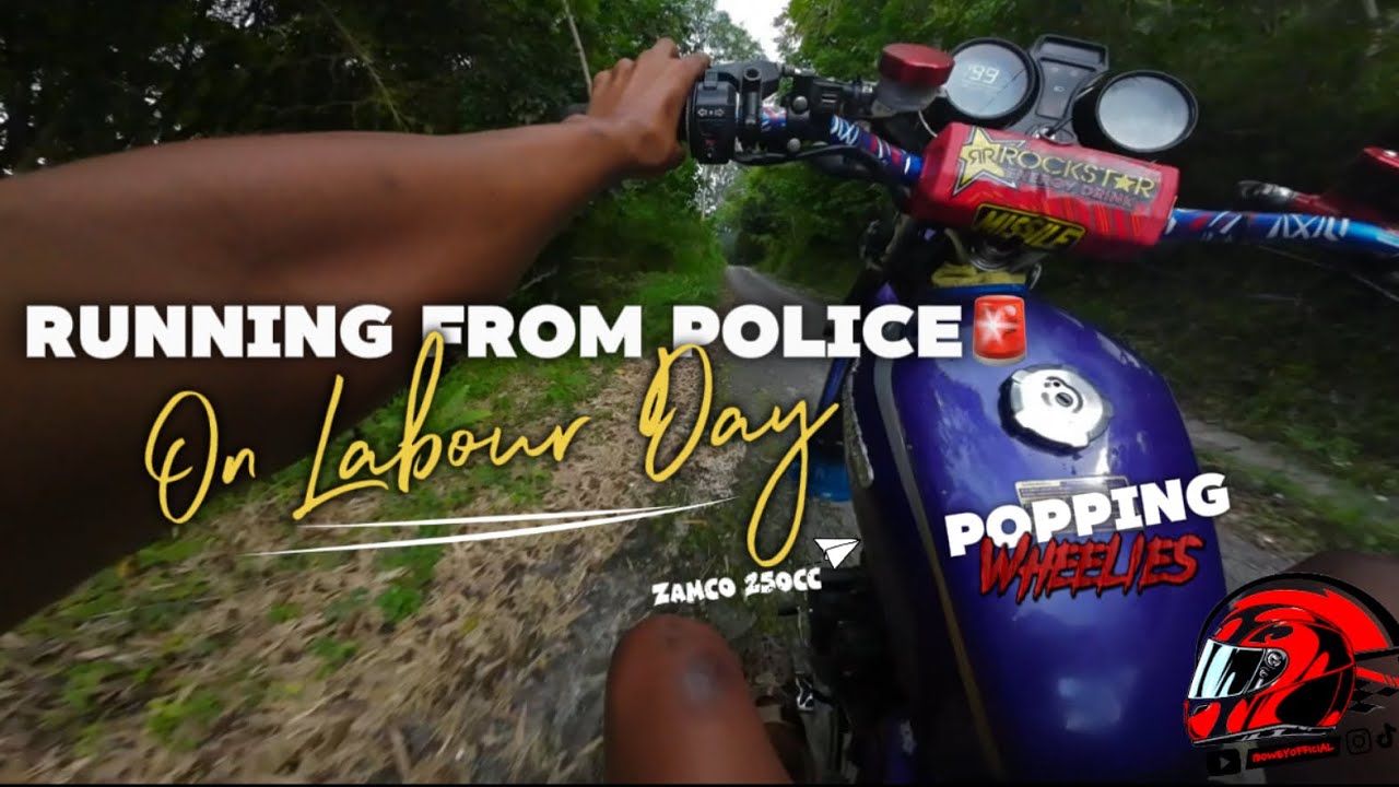 Running From Police on Labour day + Popping Wheelies || Jamaican Bike Life 🇯🇲