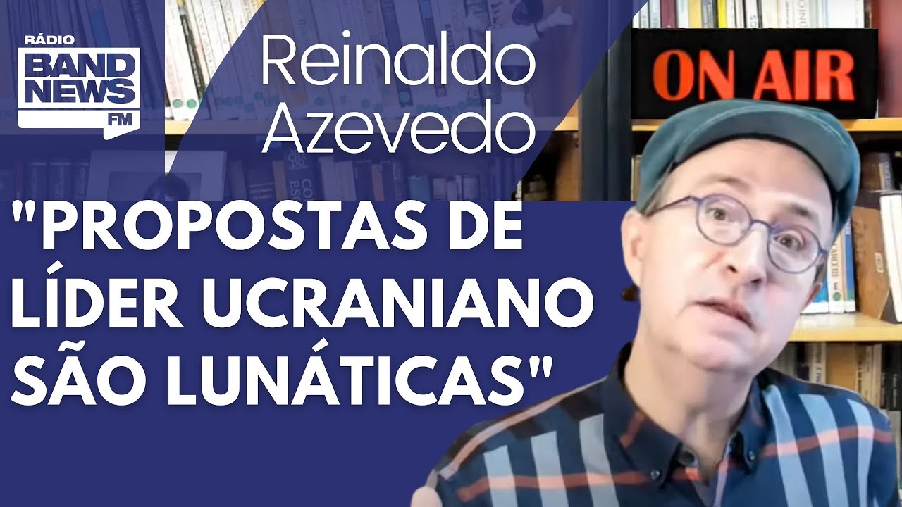 Reinaldo: Zelensky, o encantador do Ocidente, fala, fala, fala...