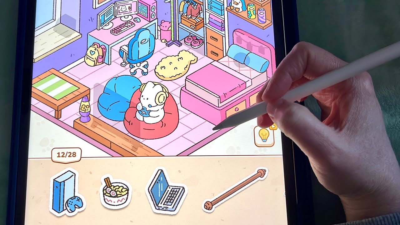 ASMR Playing My Sticker Room (whispered cozy gameplay)