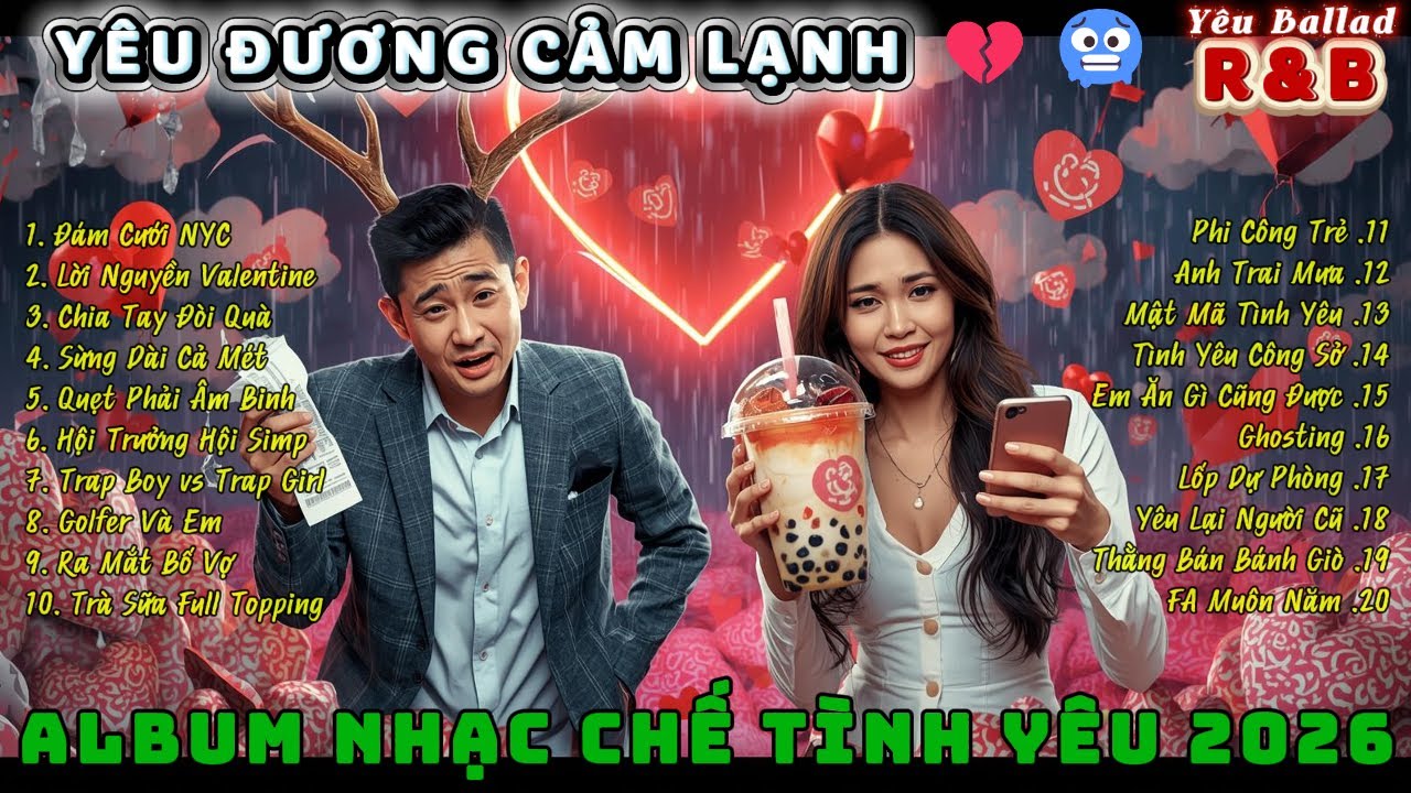 YÊU ĐƯƠNG CẢM LẠNH 💔🥶  Album Nhạc Chế Tình Yêu 2026 - Trap Girl, Simp Chúa & Những Cặp Sừng Dài