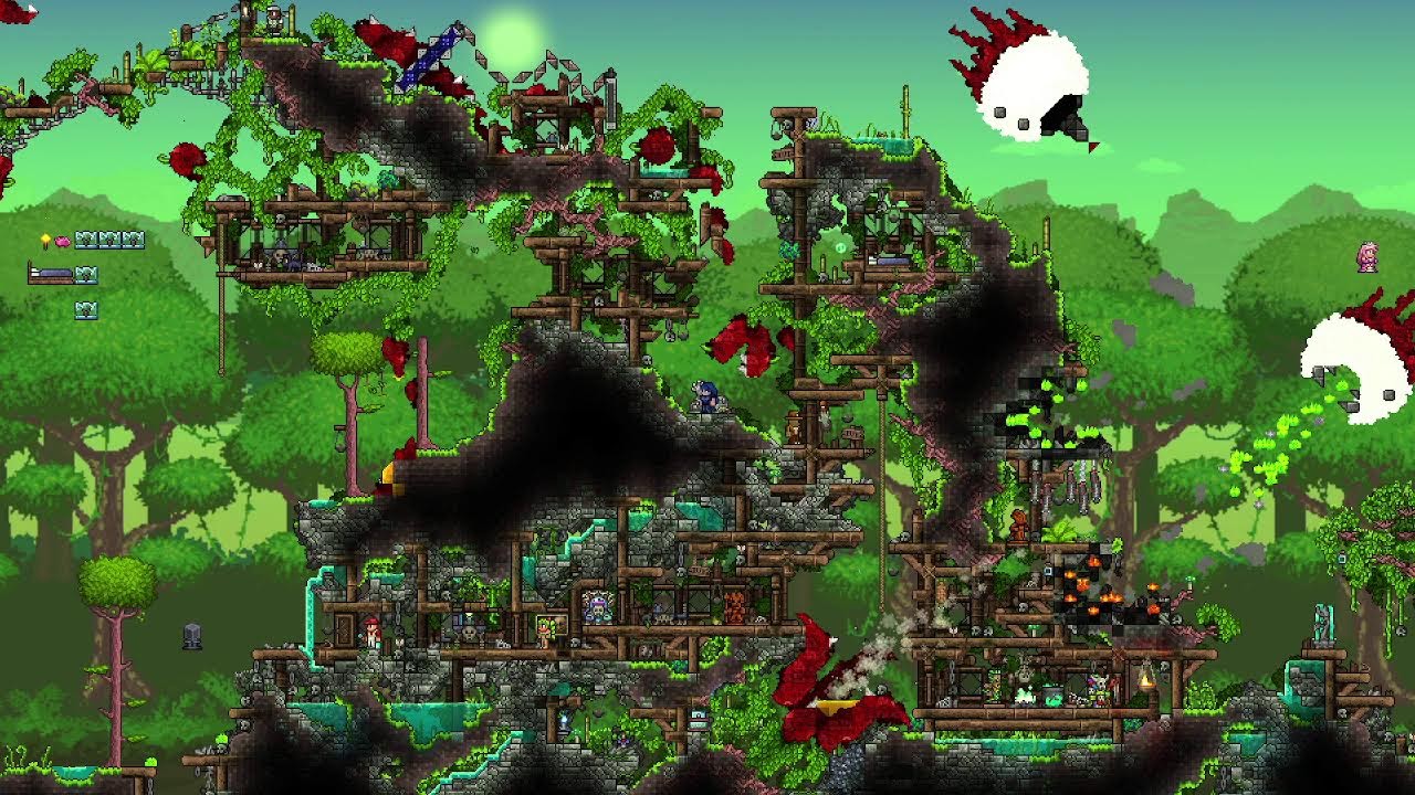 [테라리아] 건축 / 정글 파일런 | Terraria Jungle pylon building