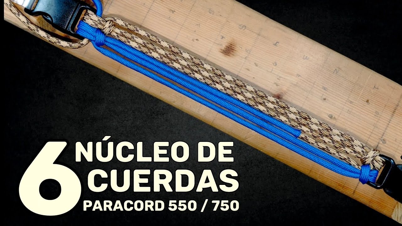 🔥Núcleo de 6 cuerdas en Paracord 550 y 750 | Pulseras más gruesas y resistentes