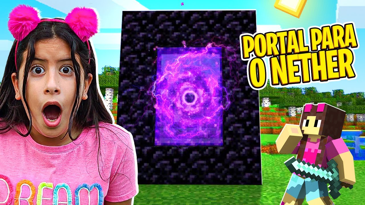 Minecraft - Entramos no portal misterioso para o Nether - EP#05 - Maria Clara e JP Games