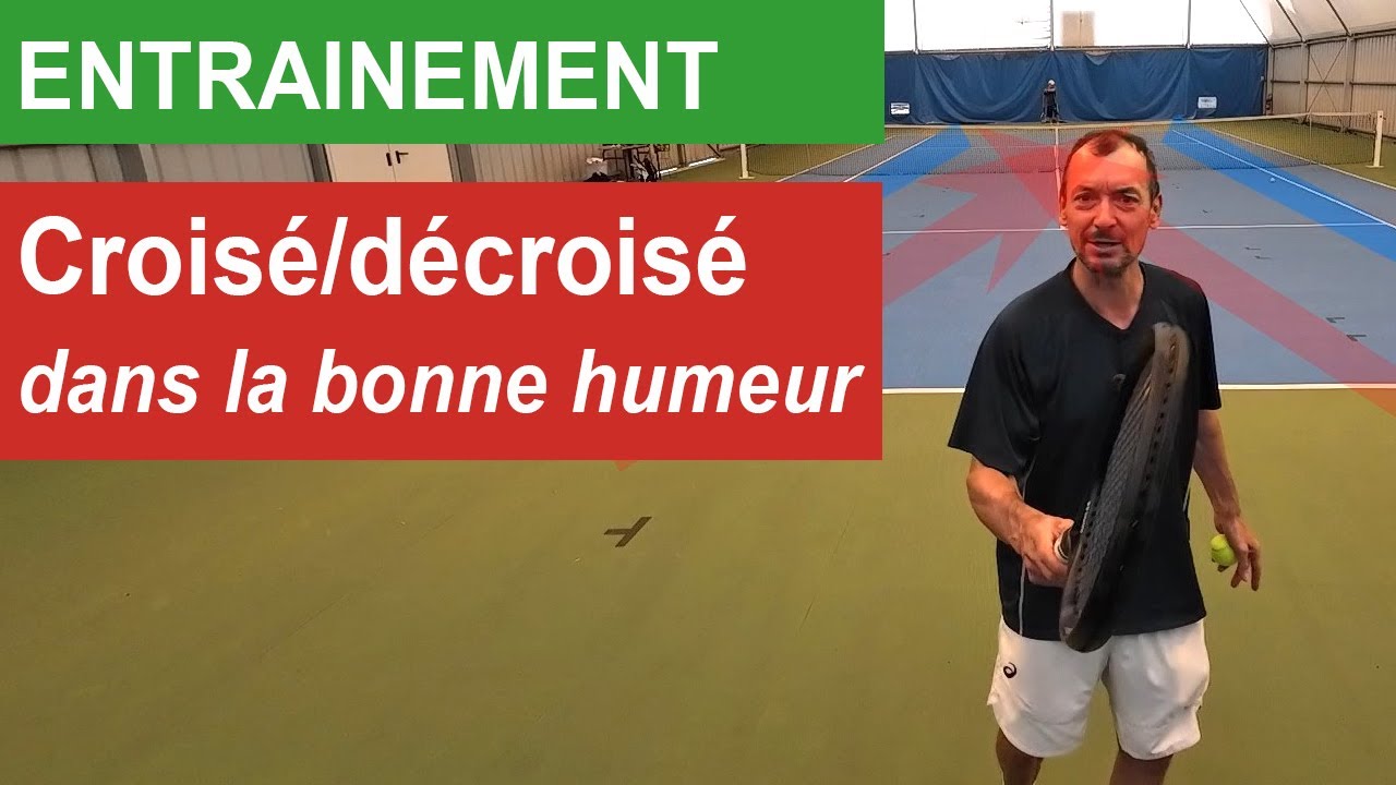 Un des meilleurs exercices d'entra&icirc;nement au tennis - le crois&eacute;/d&eacute;crois&eacute; ou papillon