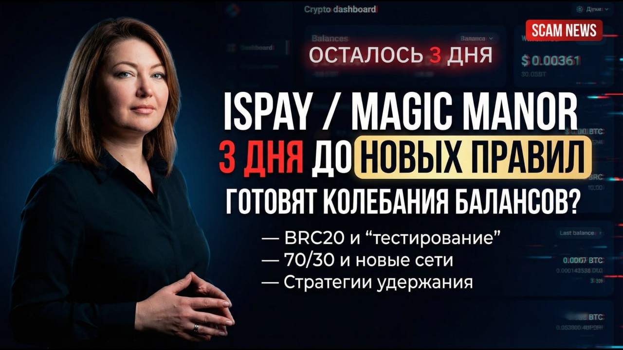 ISPAY - SCAM-news 24.02.2026г. Женя Чиж обрабатывает хомок. Выплат нет.
