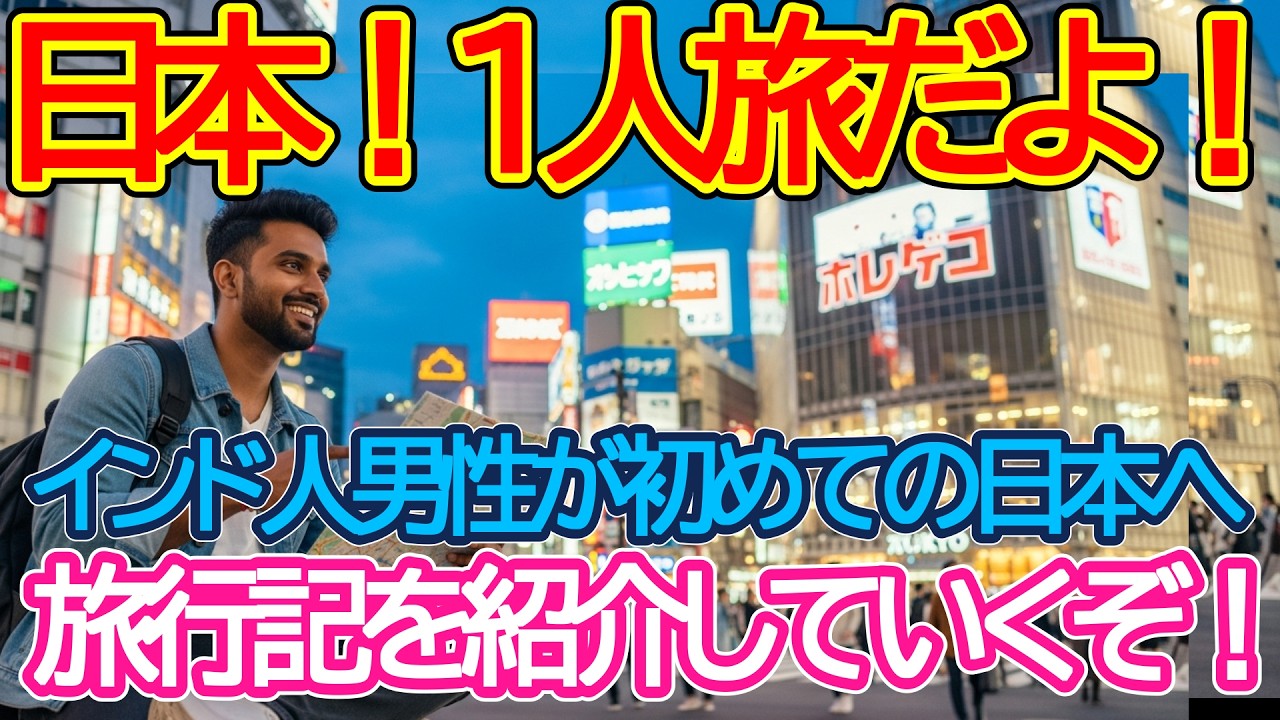 【2ch海外の反応】インド人男性が初めての海外一人旅！初めての一人旅に日本を選んだ理由は？とんな旅になったのか？【有益】【ゆっくり解説】