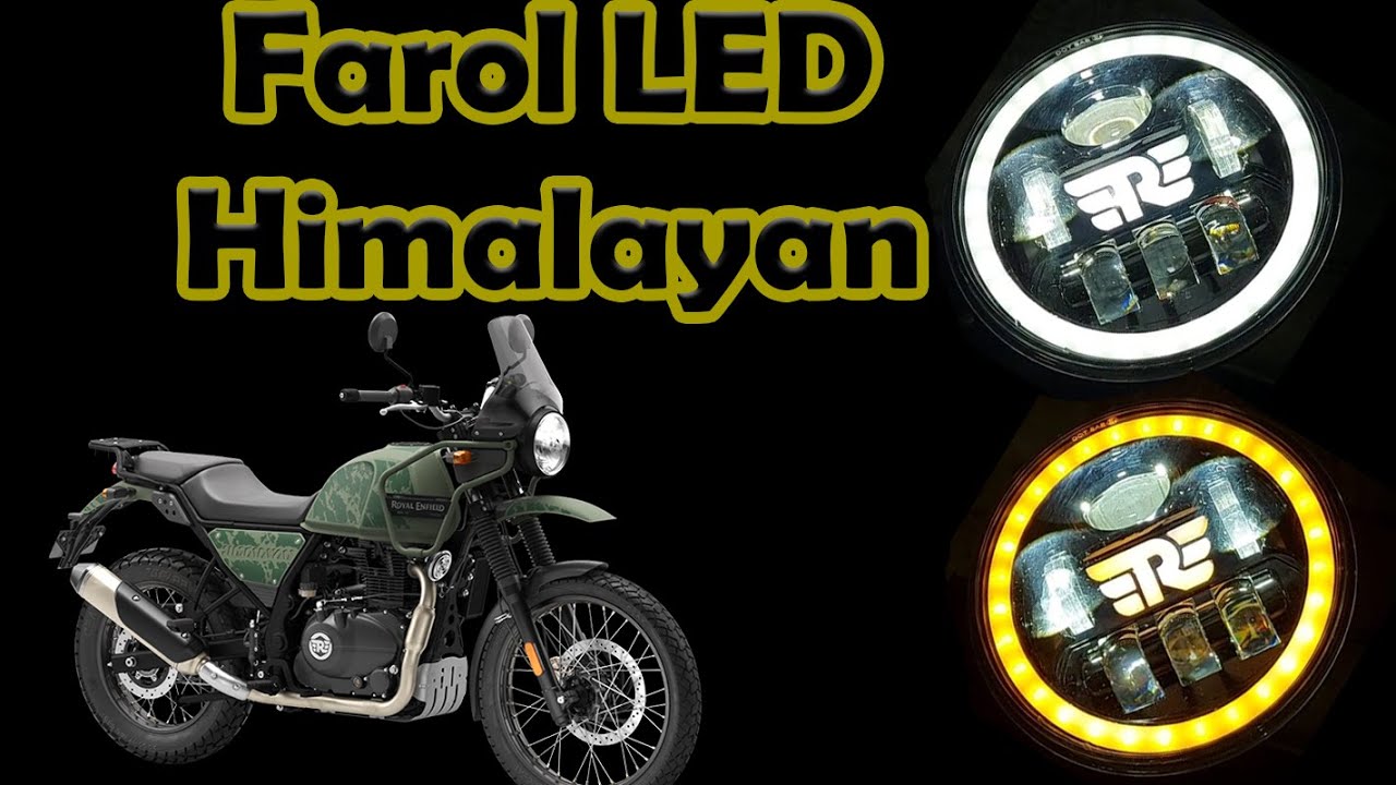 Instalação do farol LED  para ROYAL ENFIELD (Himalayan, Scram, Interceptor, outras...). Muito bom!