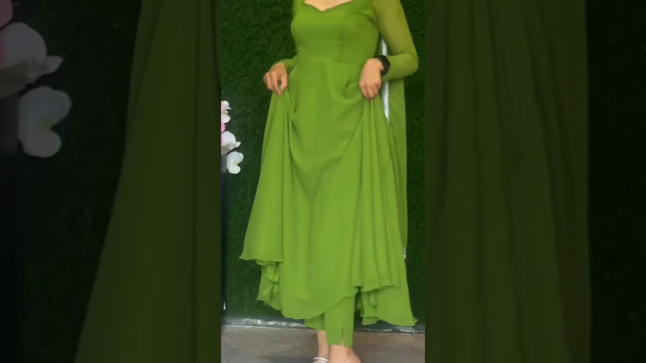 Umbrella suit design with plain fabric Anarkali Dress  #dress #viral