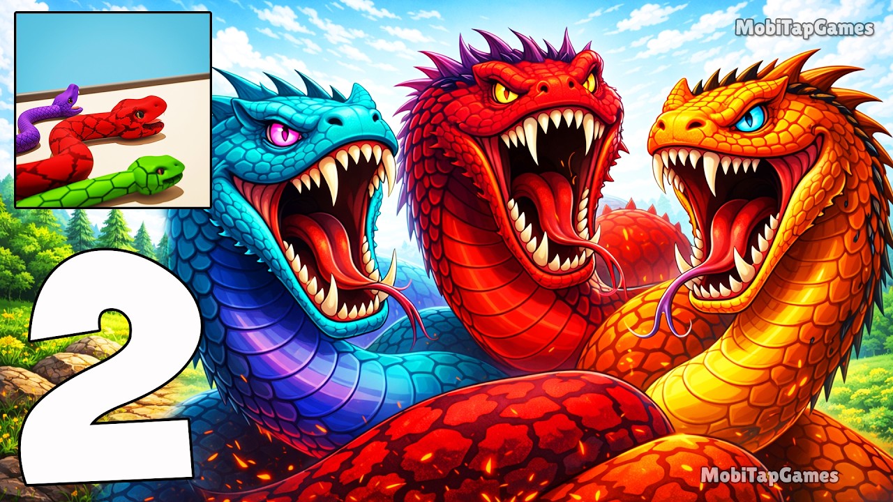 Colorful Snake Match Color - Gameplay Walkthrough - Color Matching Snake Puzzle Levels 15-27