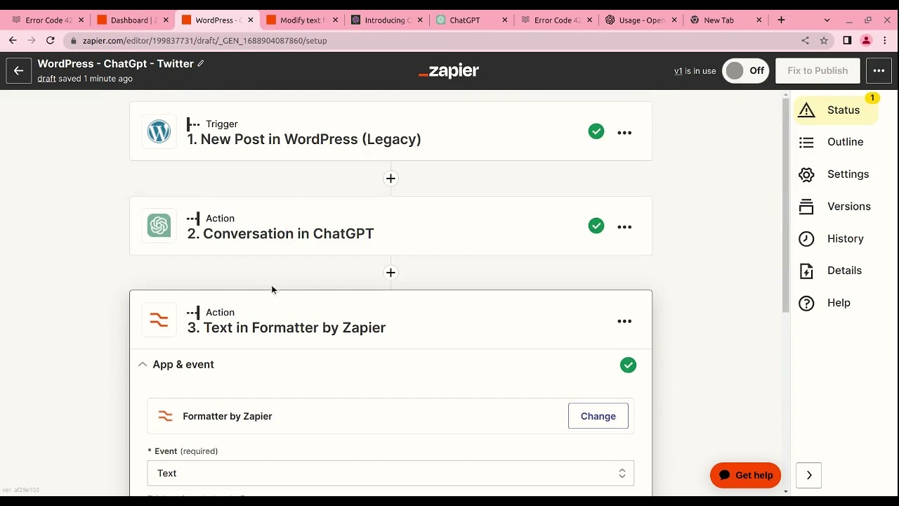 Automating Twitter Posts from WordPress with Chat Gpt 🤖 By Zapier Automation