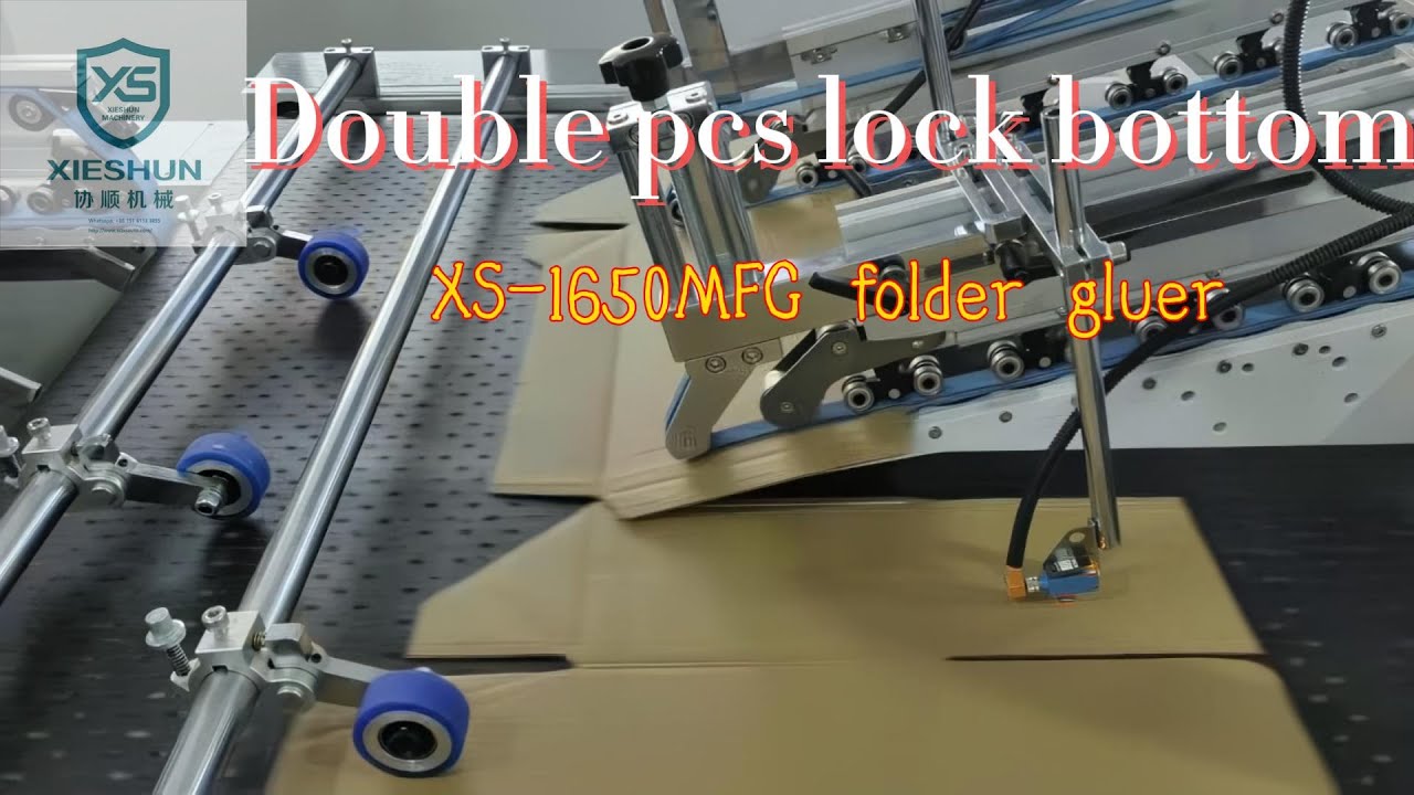 High-Precision Double-sheet Box XS-1650MFG Gluing Machine: Flawless Bottom Lock Jointing #doublepcs