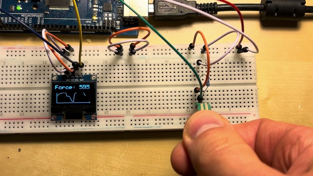 Défi Arduino: Graphique de force en temps réel