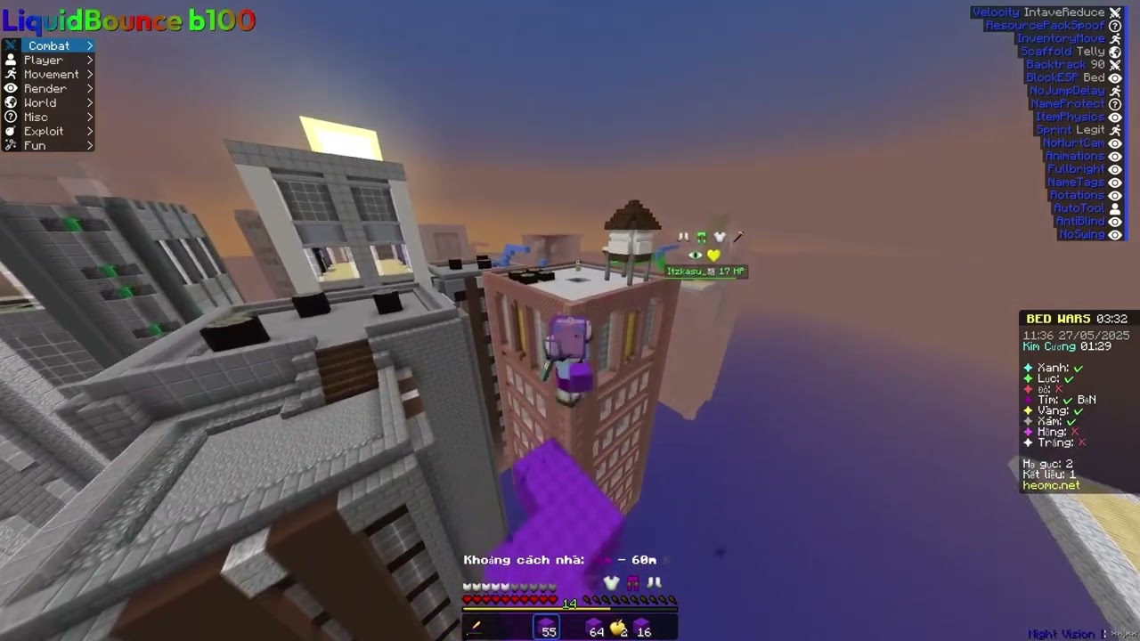 [LiquidBounce] - Hack HeroMC Telly Scaffold - Share config