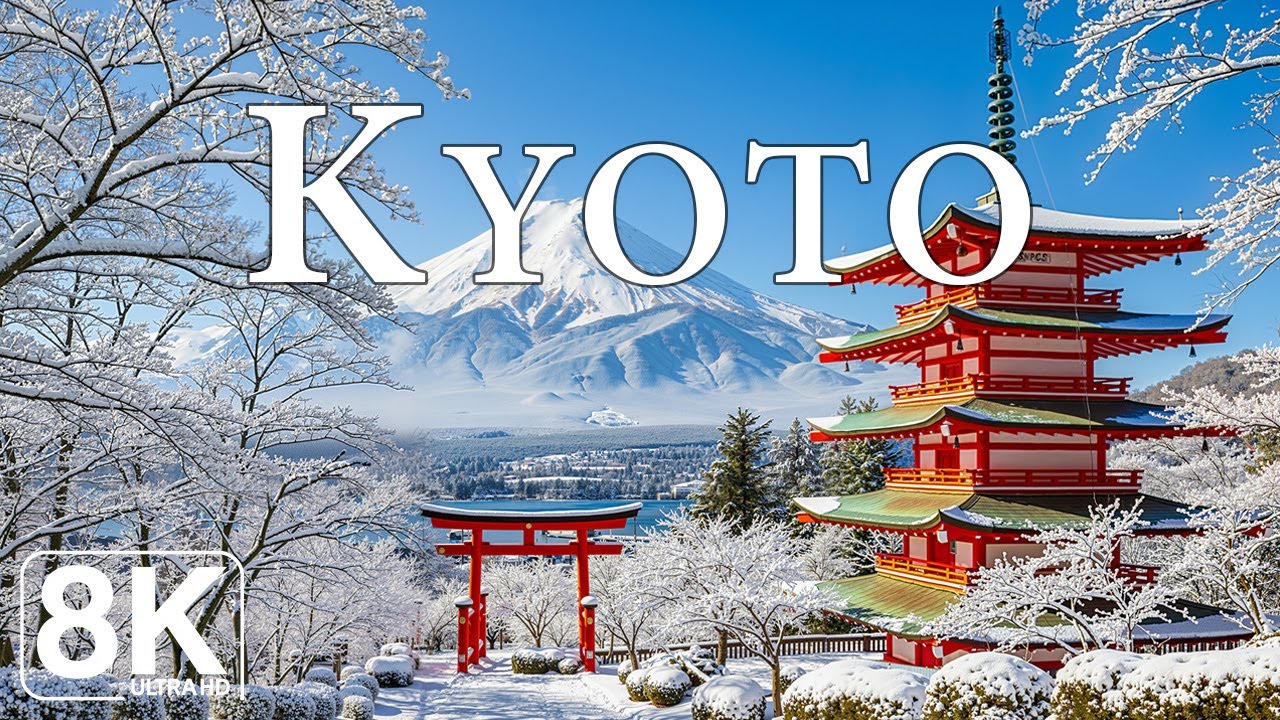 Winter in Kyoto 8K | Snowy Temples, Quiet Streets & Timeless Japanese Winter Beauty