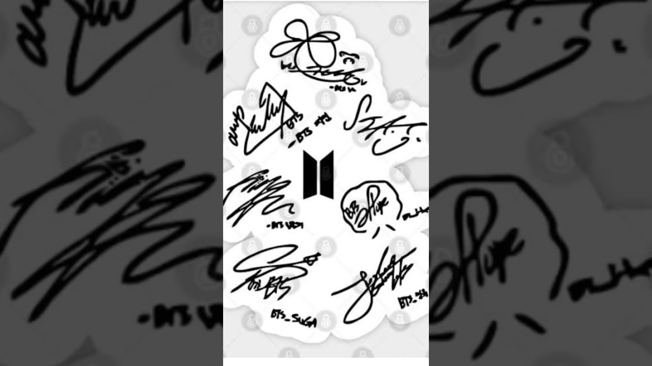 all BTS members sign 💜💜💜 