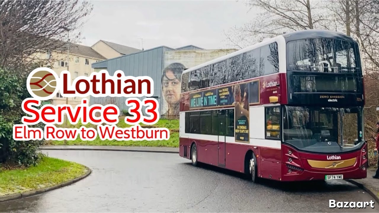 Lothian Buses Service 33 Elm Row to Westburn • Volvo BZL DD 707 SF74YME • FRV 26/12/24