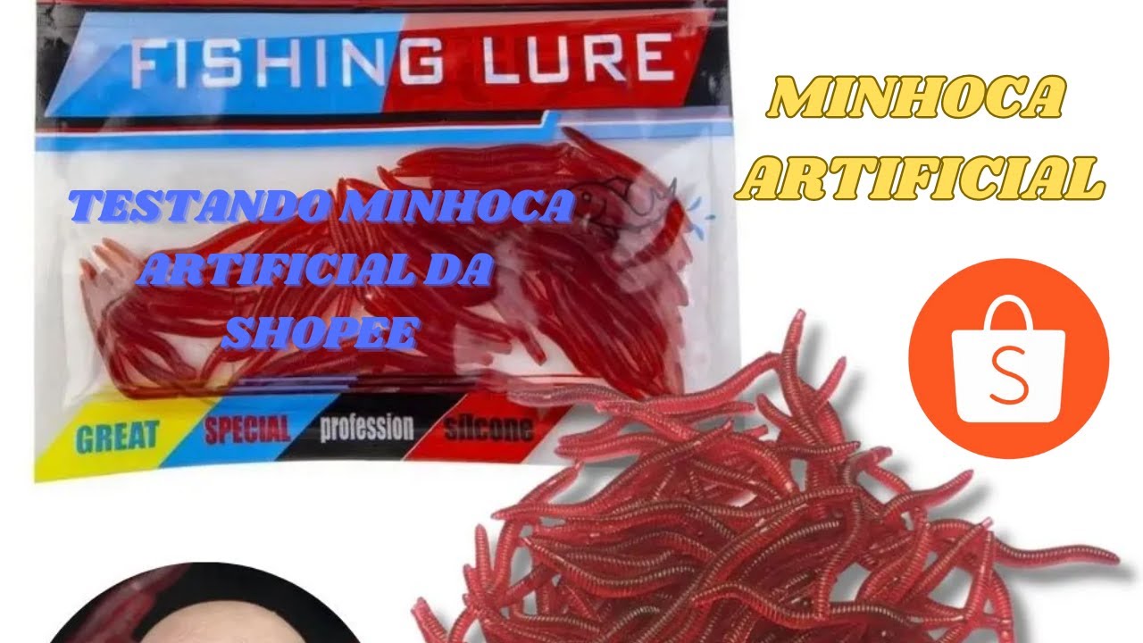 shorts#TESTANDO A MINHOCA ARTIFICIAL DA SHOPEE