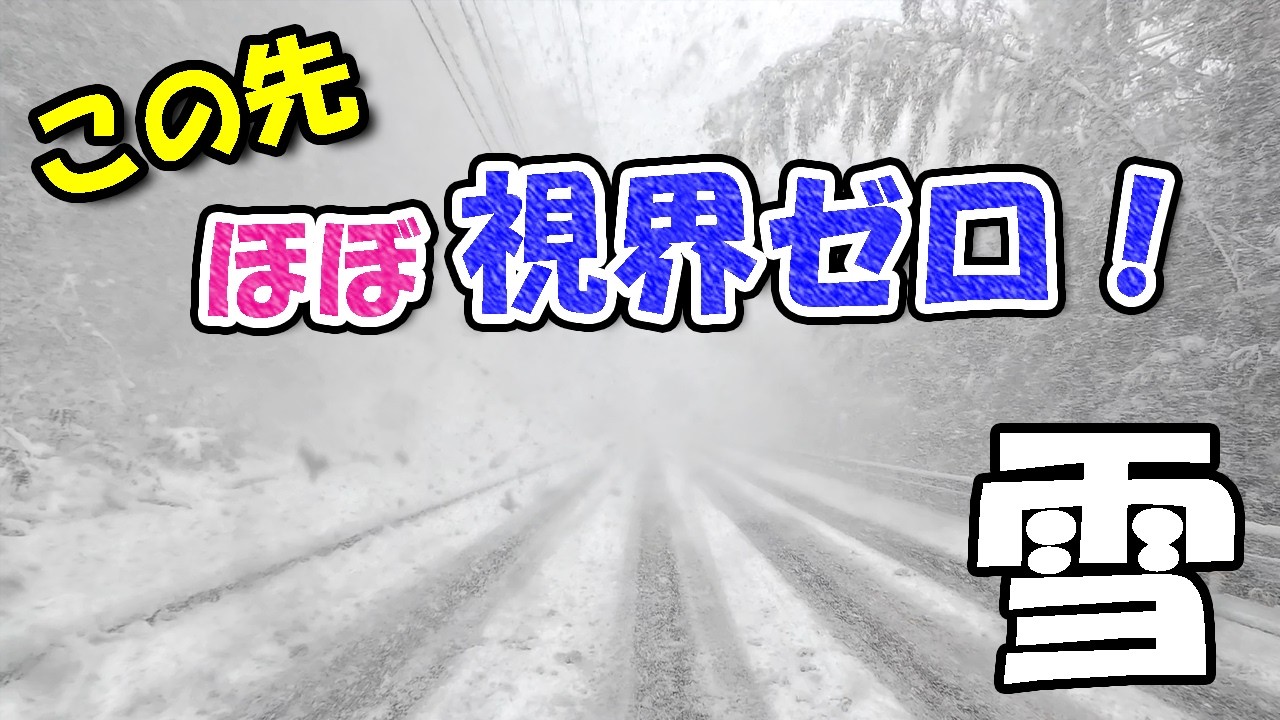 雪でほぼ視界ゼロ！【 広島ドライブ 】