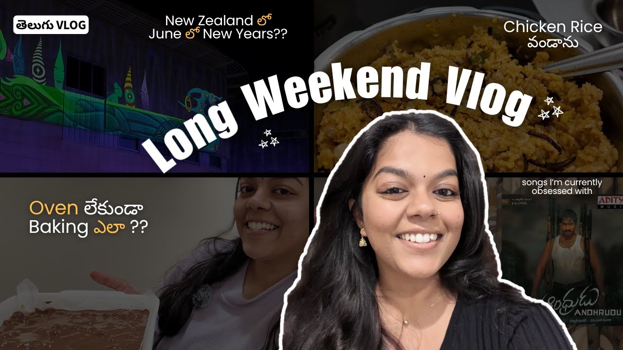 Long Weekend Vibes in New Zealand | Cooking & Baking | fave songs | comfort TELUGU Vlog #telugu