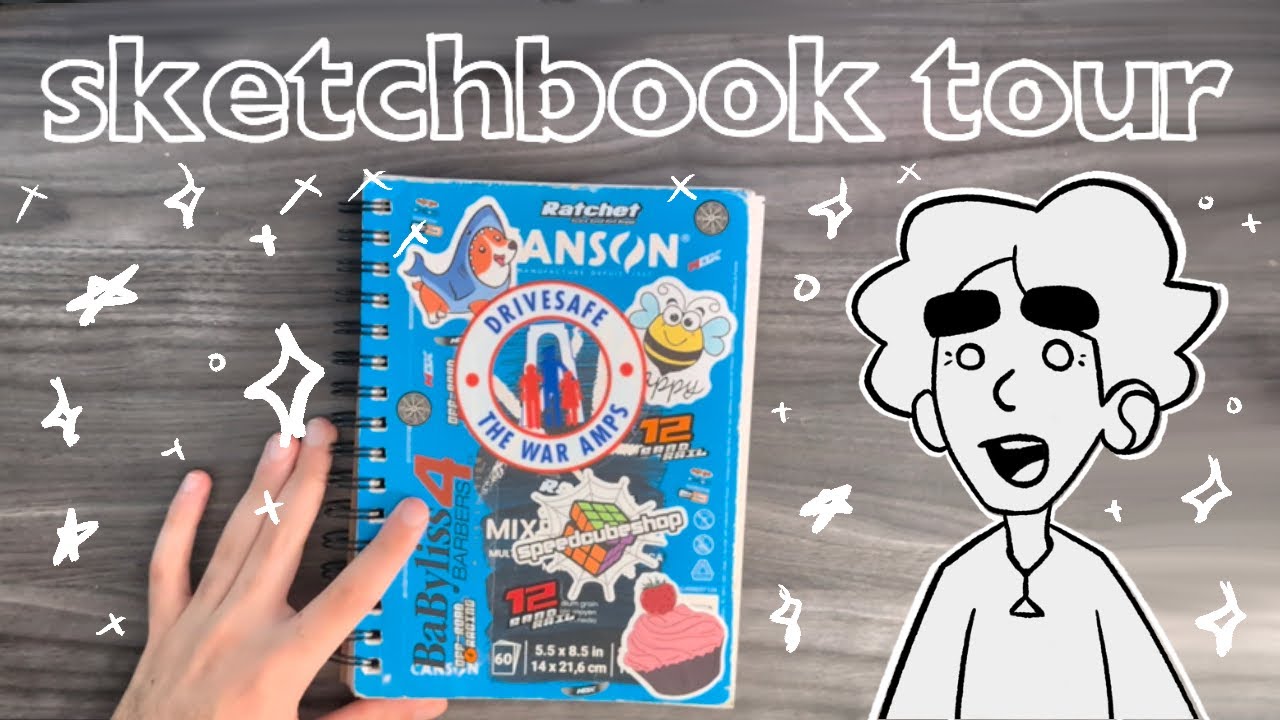 Painting with acrylics for the first time + Sketchbook tour!