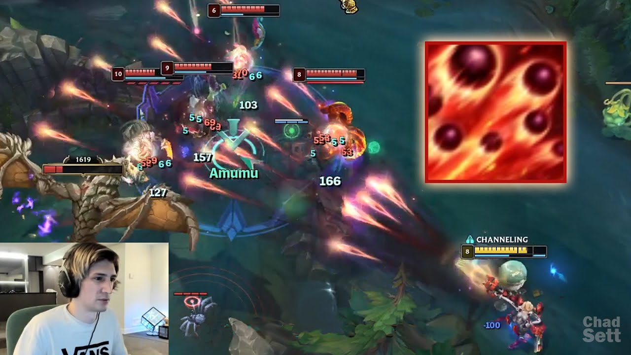 xQc BIG Miss Fortune Ult & Combo с Амуму