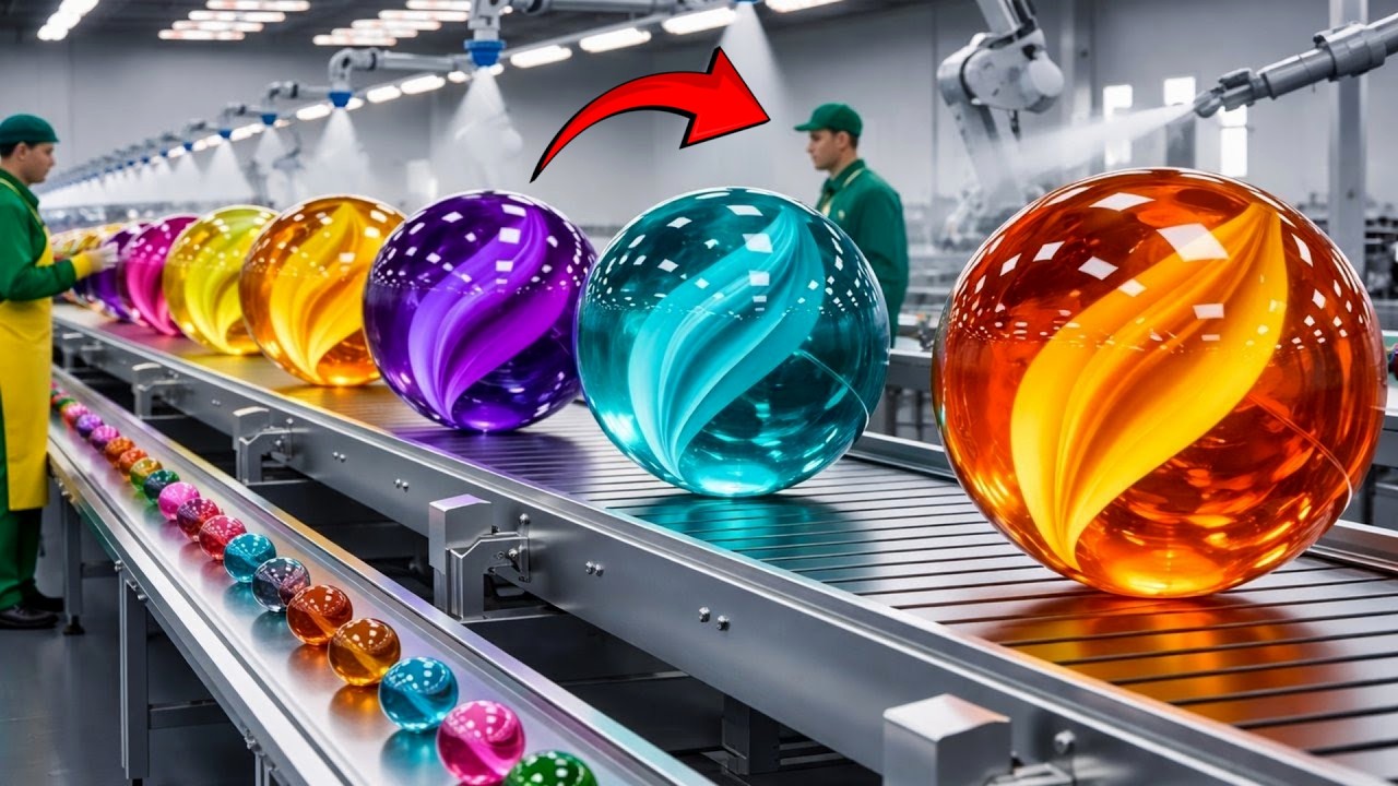 Inside the Modern Marble Factory – How Luxury Glass Marbles Are Made (Full Process)