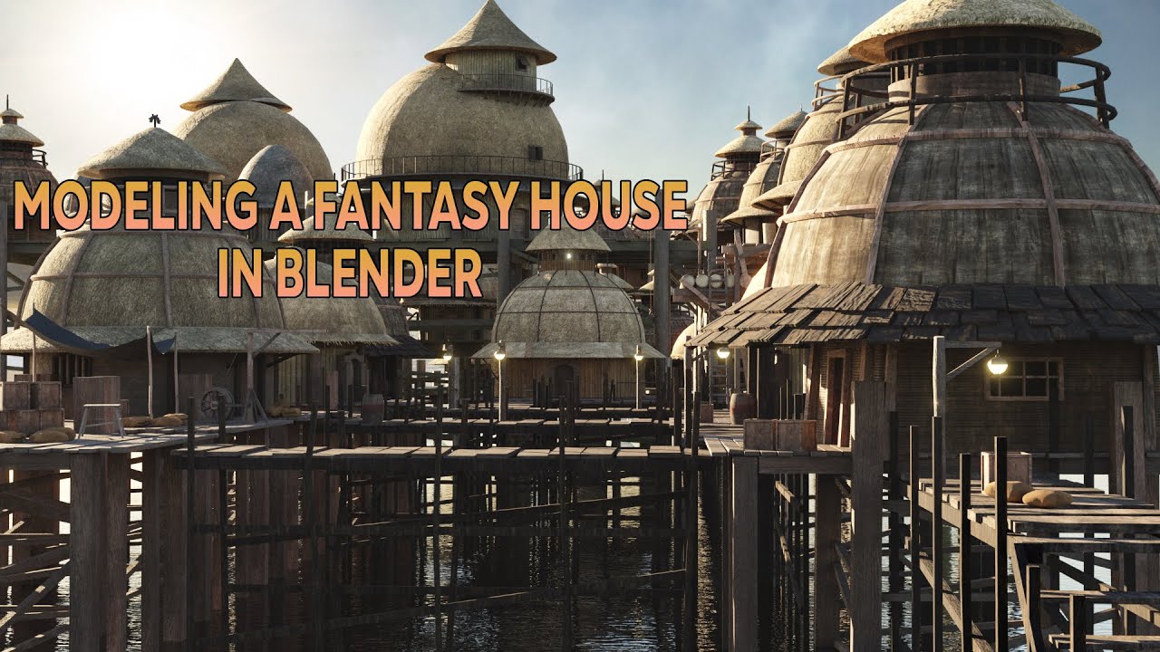 Fantasy House Speed Modeling Blender 3.1