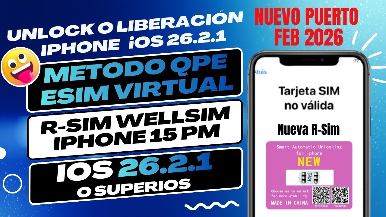 Libera tu iPhone desde el 12 hasta el 17 Pro Max cualquier operadora 100% estable método QPE 2026