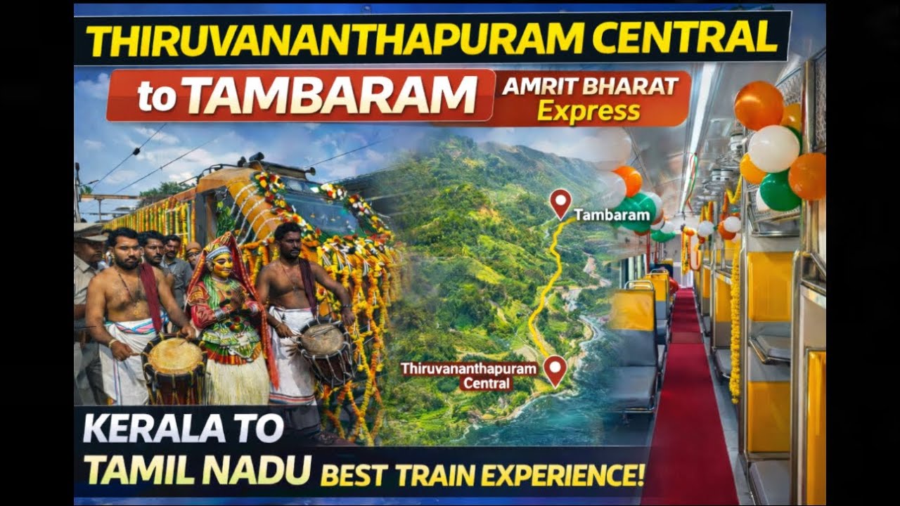 INAUGRAL JOURNEY IN KERALA - Amrit Bharat Express Full Review | Thiruvananthapuram to Tambaram 