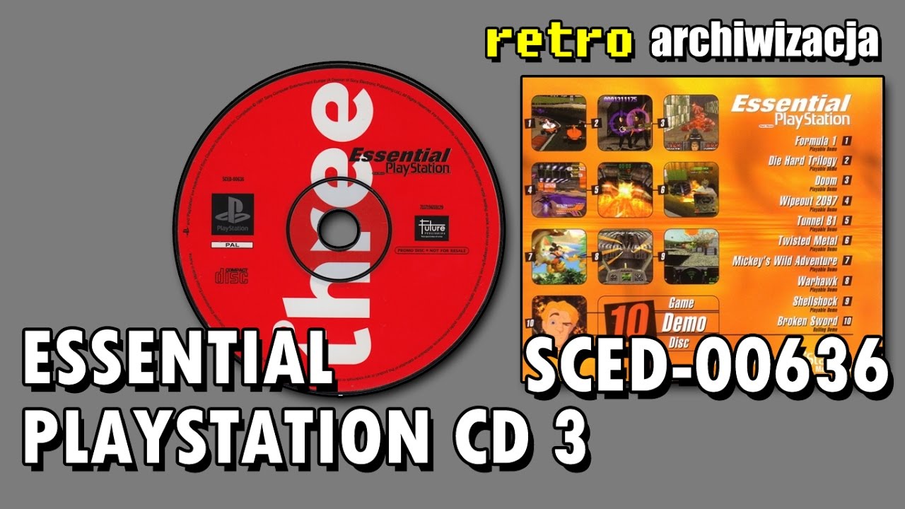 Paczka z płytami demo na PS1 + gameplay z Essential Playstation CD Three | Retro archiwizacja odc.46