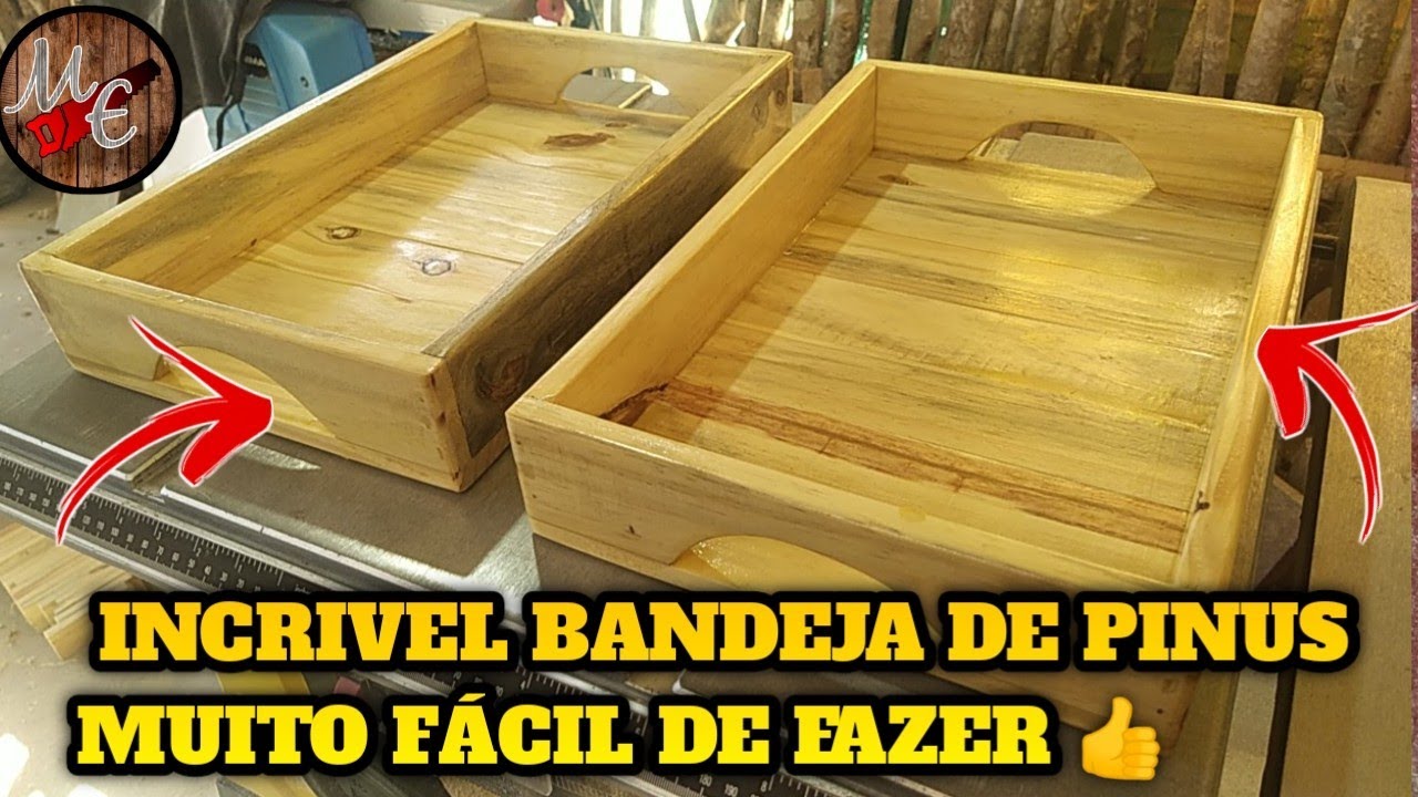 INCRÍVEL, GANHE DINHEIRO FAZENDO BANDEJA DE PINUS SUPER FÁCIL