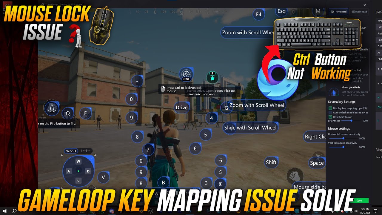 Mouse Lock Problem On Gameloop | Fix✅  | Key Mapping 4.2 Update 100% Working | No Issue | 2026