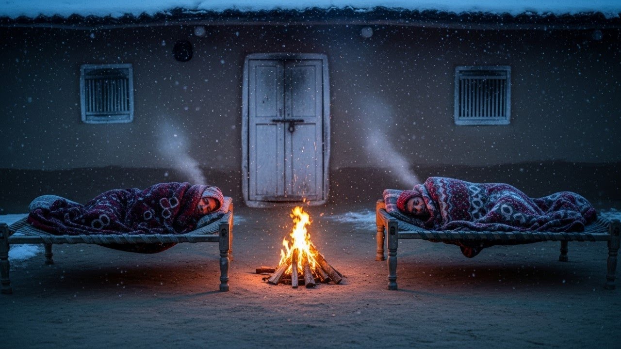 Surviving Freezing Night-to-Morning Routine in the Coldest Mountain Village — Old Couple ASMR